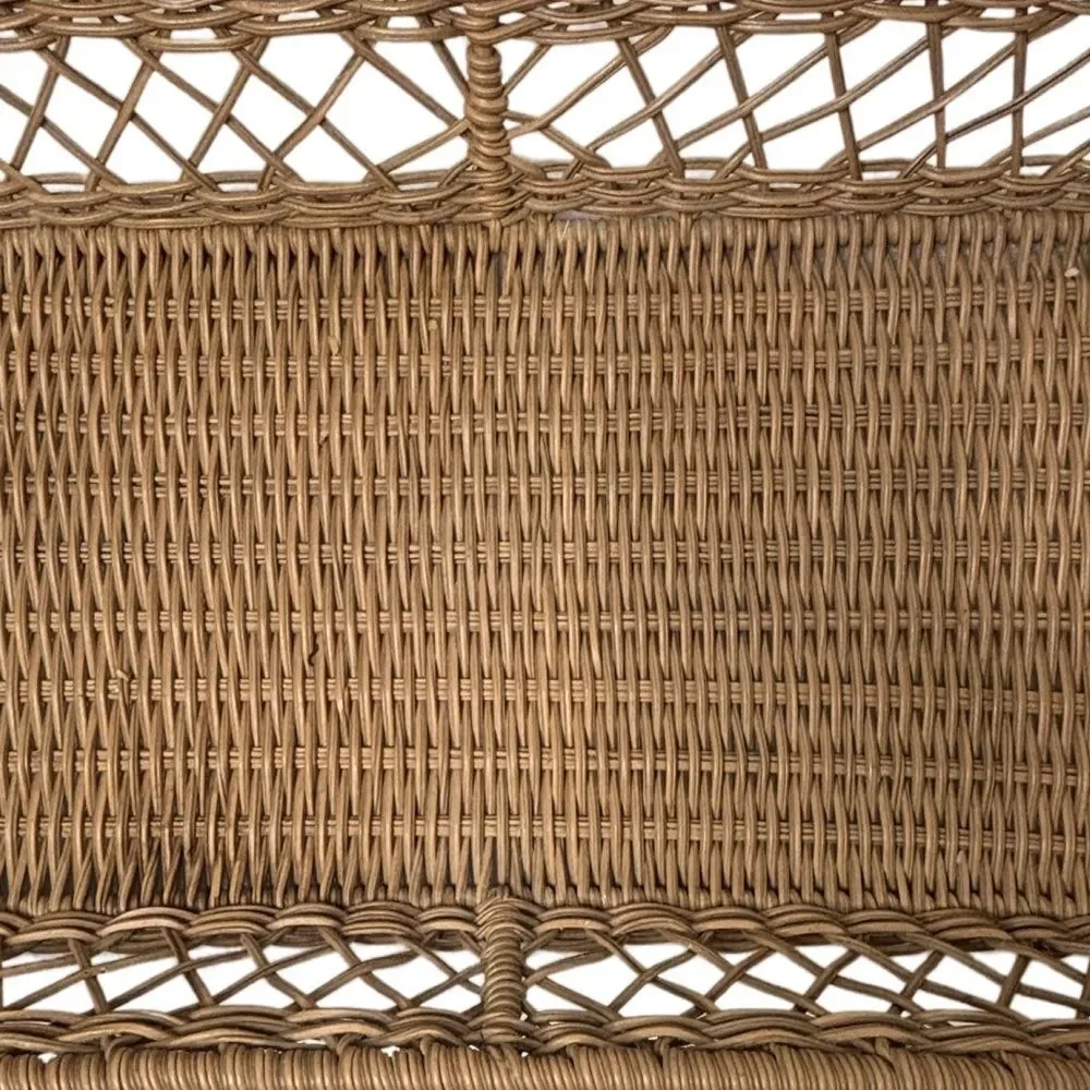 Large Woven Wicker Basket Rectangular Tray